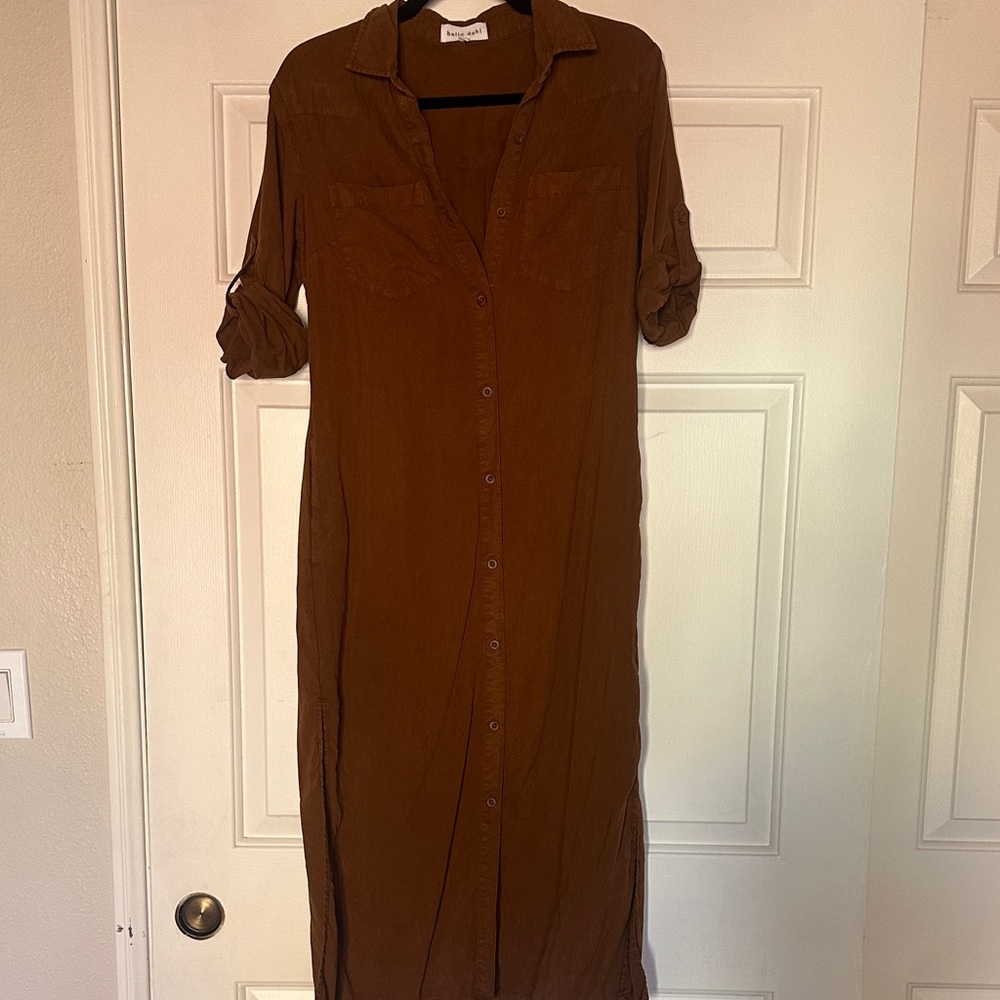 Brown Bella Dahl duster dress - Picture 2 of 8